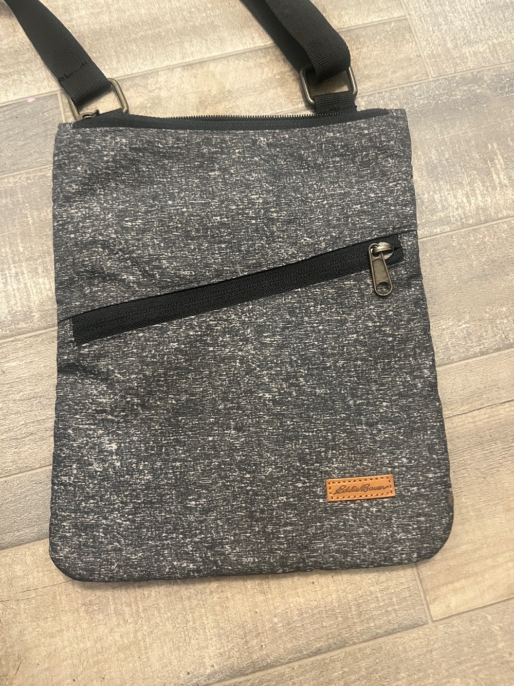 Eddie Bauer Heathered Charcoal Crossbody Sling Bag